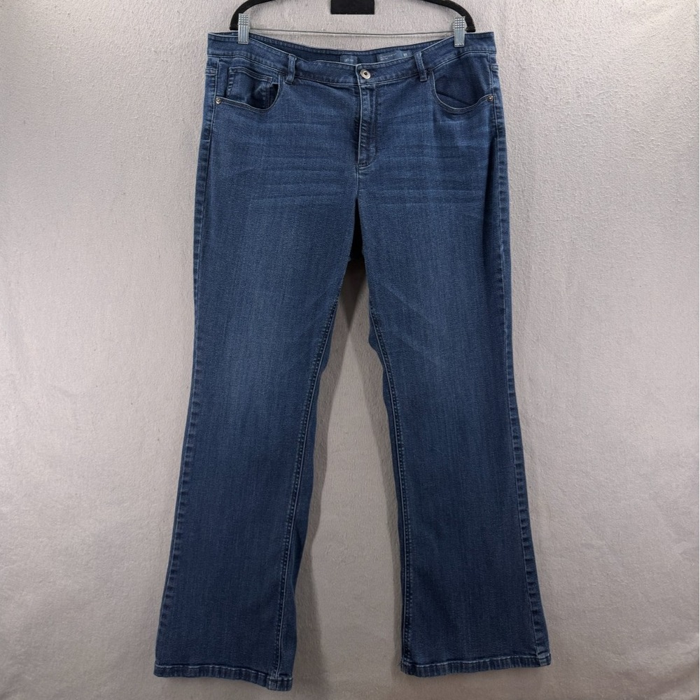 J. Jill Jeans Womens 18 Authentic Fit Boot Cut Medium Blue Wash Stretch Denim